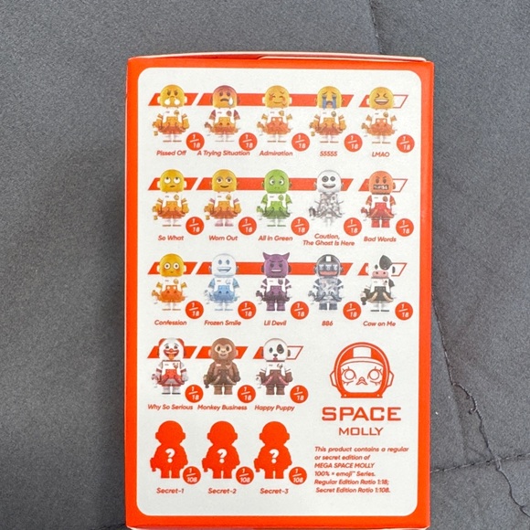 Mega Space Molly Emoji Series by Pop Mart - Picture 2 of 3
